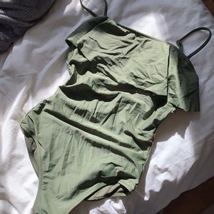 Olive one piece swimsuit